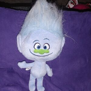 Blue Plush Troll Doll
